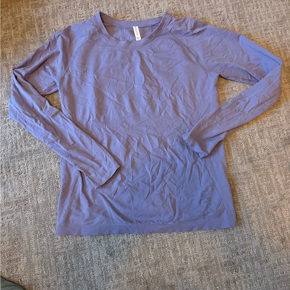 Athleta Lavender Long Sleeve Top
